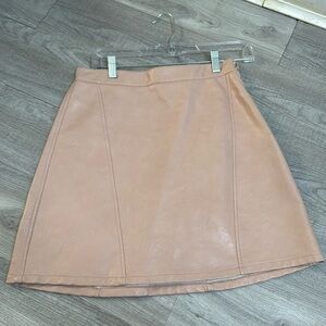 Pink Zara Basic Leather mini skirt